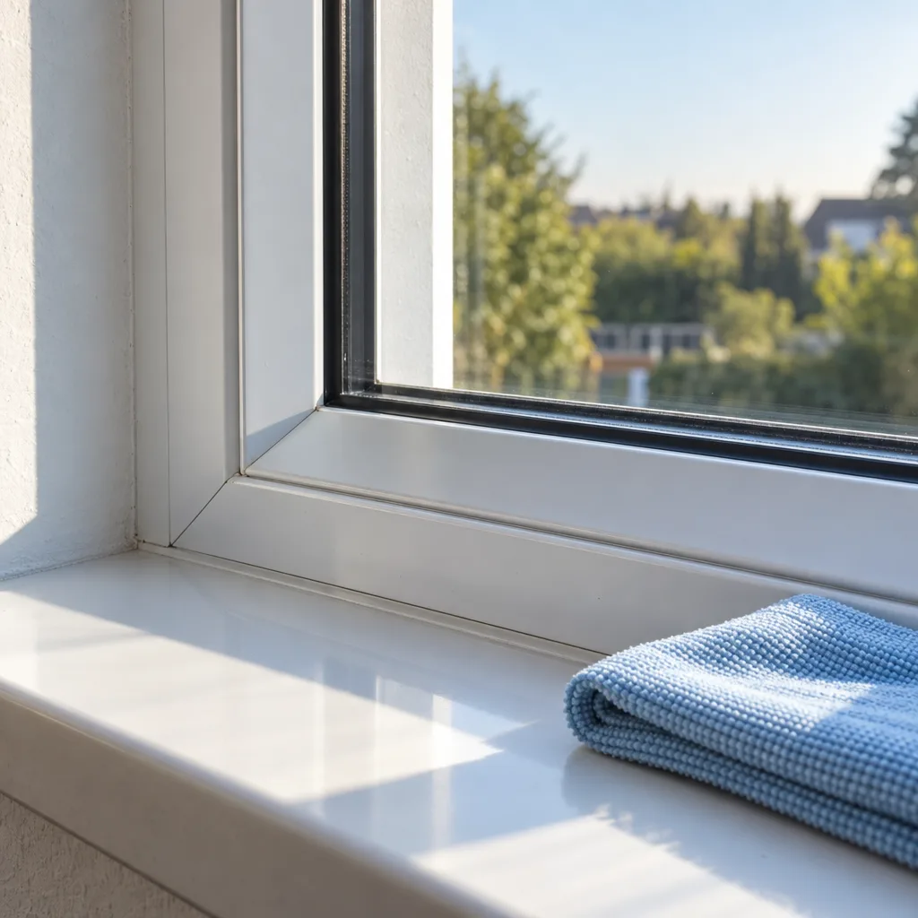 Frame and sill detailed by hand